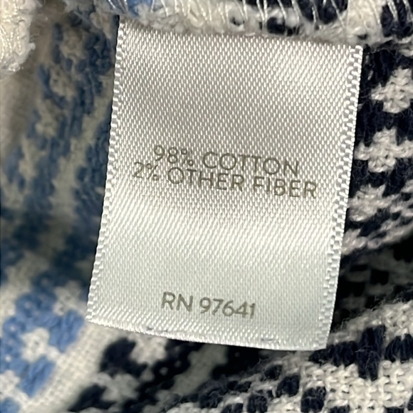 Boho J. Jill Midi Dress Large Petite White Blue Coastal Beach Woven Hippie - Picture 8 of 11